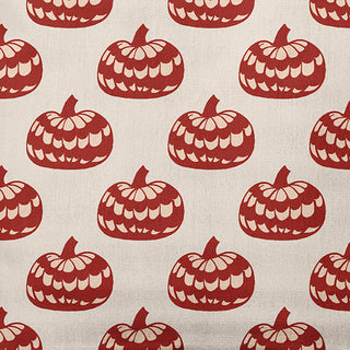 18" x 18" Patterned Pumpkins Indoor/Outdoor Polyester Throw Pillow, Maple Red