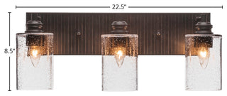 Edge 3-Light Bath Bar, Espresso/Clear Bubble