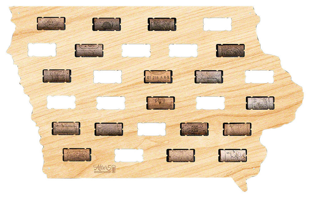 Iowa Wine Cork Map