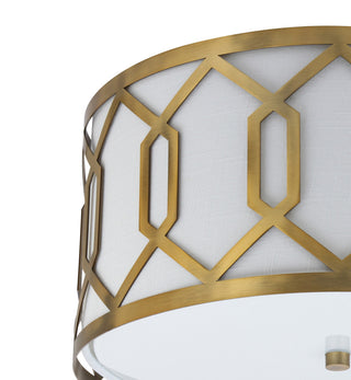 Hex 3-Light 16.25" Metal Flush Mount