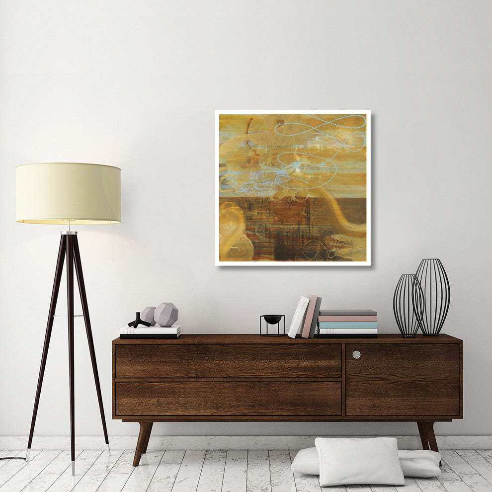 "Golden Ribbons" Digital Paper Print by Joan Elan Davis, 38"x38"
