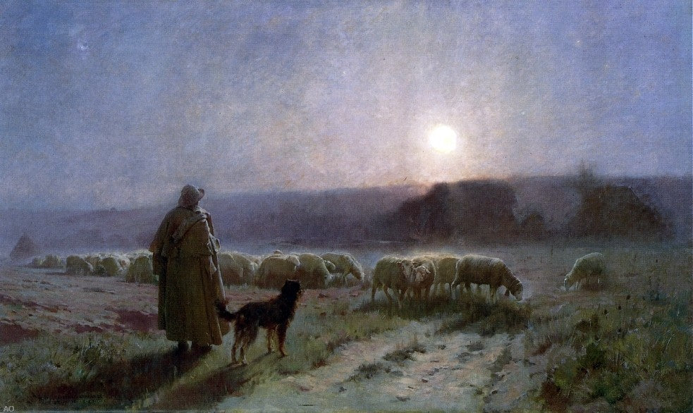 Charles Sprague Pearce Evening, Gallery Wrapped Canvas Print, 18"x27"