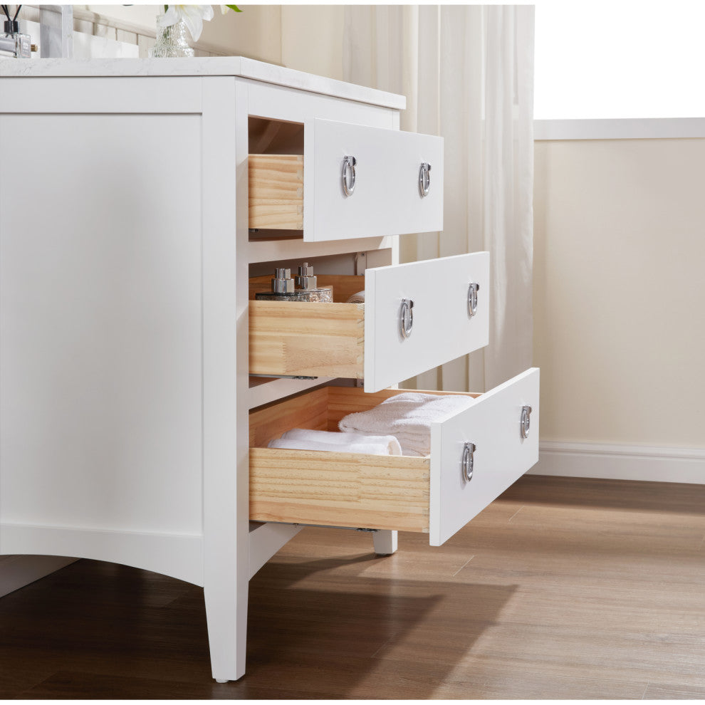 Legion Furniture WS2518 Series Bathroom Sink Vanity, White, 36", Artificial Stone Top, Single Sink