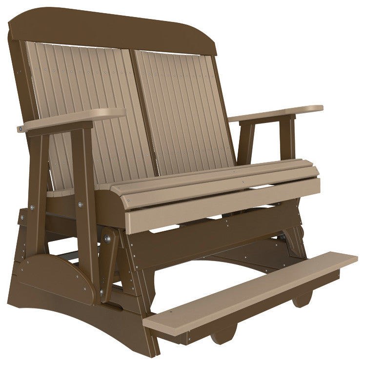 Poly Classic Glider, Weatherwood & Chestnut Brown, 4 Foot, Balcony