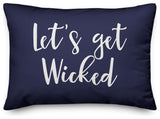 Let's Get Wicked Lumbar Pillow, Navy, 14"x20"
