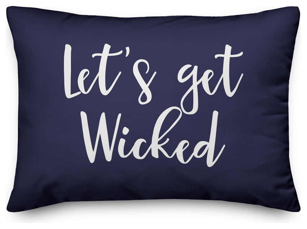 Let's Get Wicked Lumbar Pillow, Navy, 14"x20"