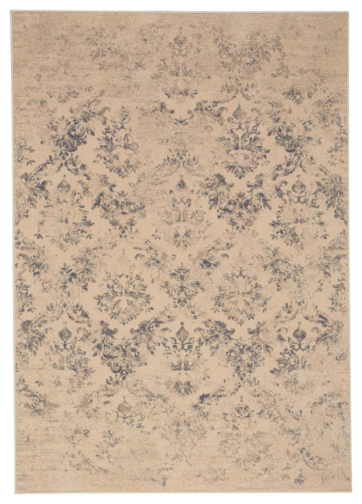 Kevin O'Brien Gilt Rectangle Machine Woven Rug, Cream Green, 5'3"x7'6"