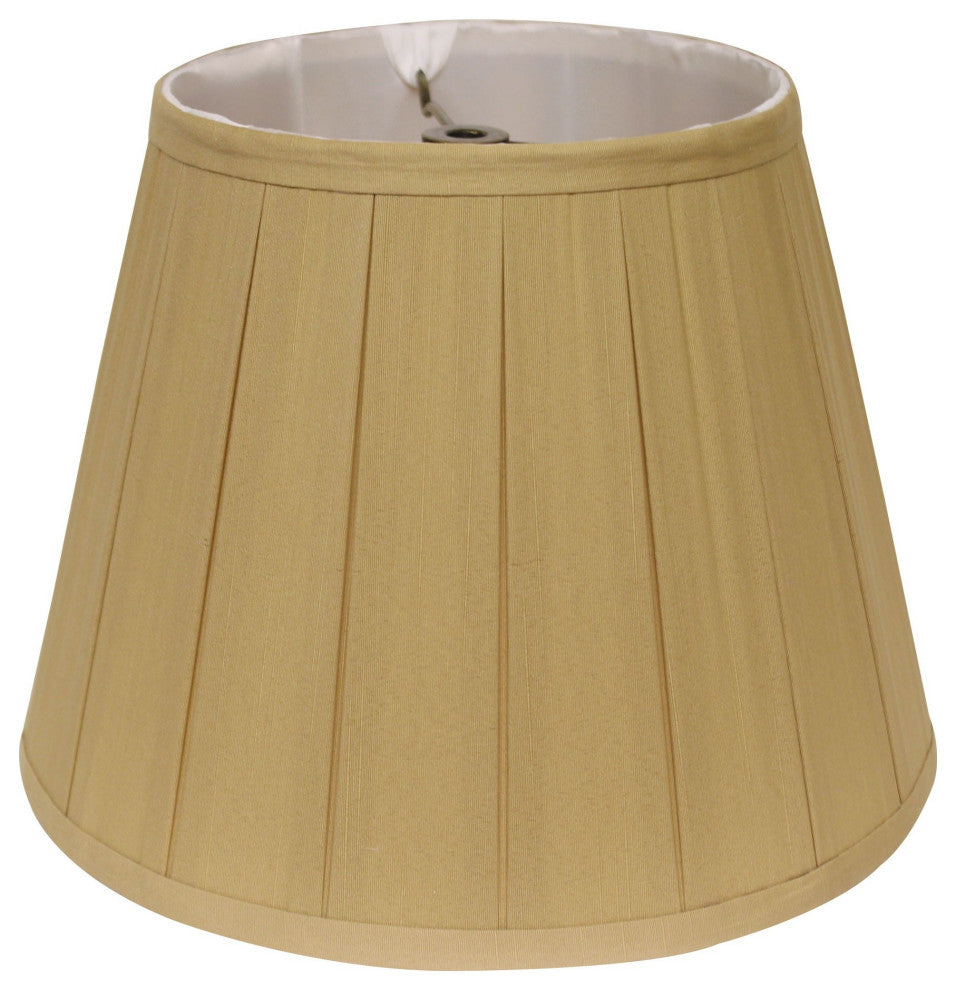 14" Primrose Slanted Crimped Box Shantung Lampshade