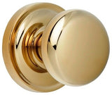 Premium Rockwell Solid Brass Sandhill Half Dummy Door Knob, Polished Brass