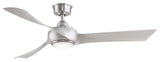 Fanimation Wrap Custom Ceiling Fan Brushed Nickel with LED Light, 56"