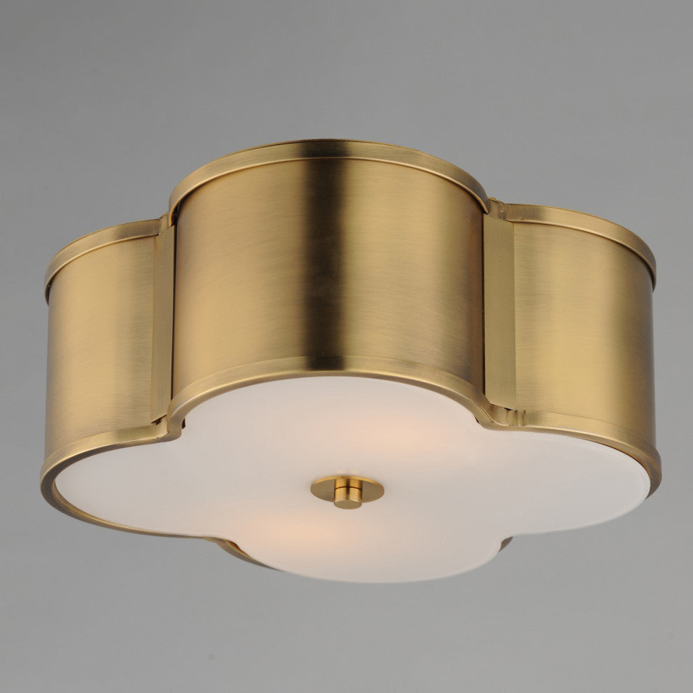 Maxim 12247 Clover 2 Light 14"W Flush Mount Ceiling Fixture - Polished Nickel