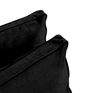 STYLE V1 Twin Velvet Pipe Trim Indoor Daybed Bolster Pillow |COVER ONLY| AD374