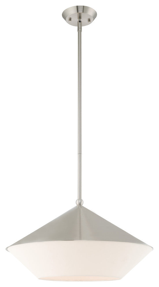Livex Lighting Brushed Nickel 1-Light Pendant