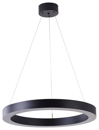 LED Chandelier, Matte Black