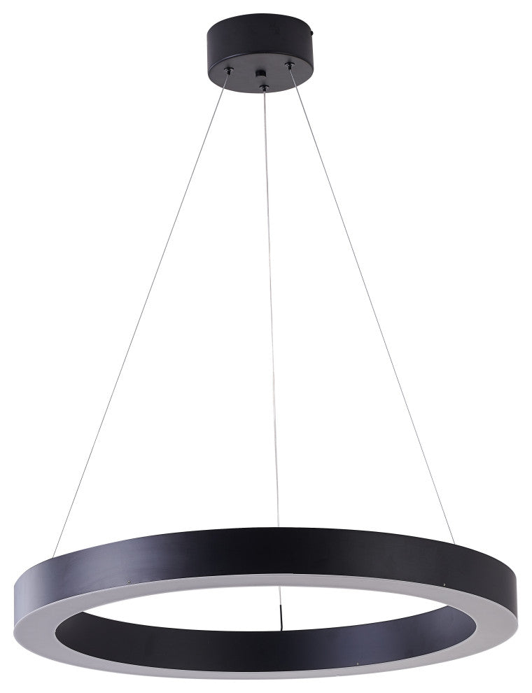 LED Chandelier, Matte Black