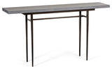 Wick 60" Console Table, Dark Smoke Finish, Maple Grey Accents