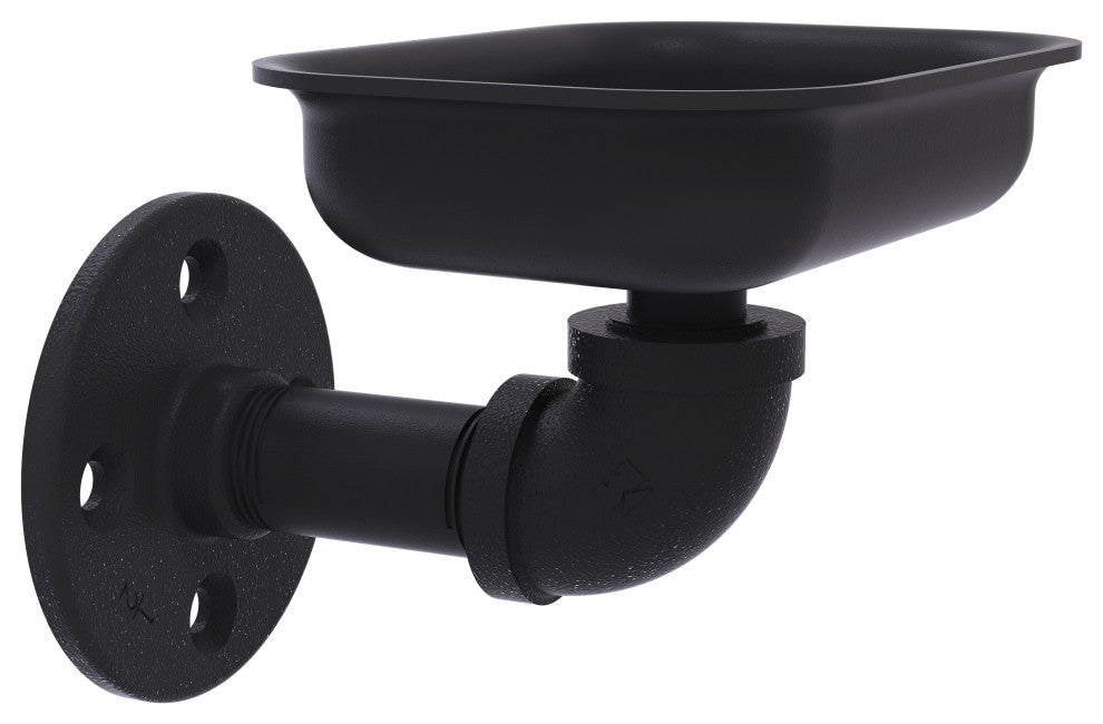 Pipeline Wall Mounted Soap Dish, Matte Black