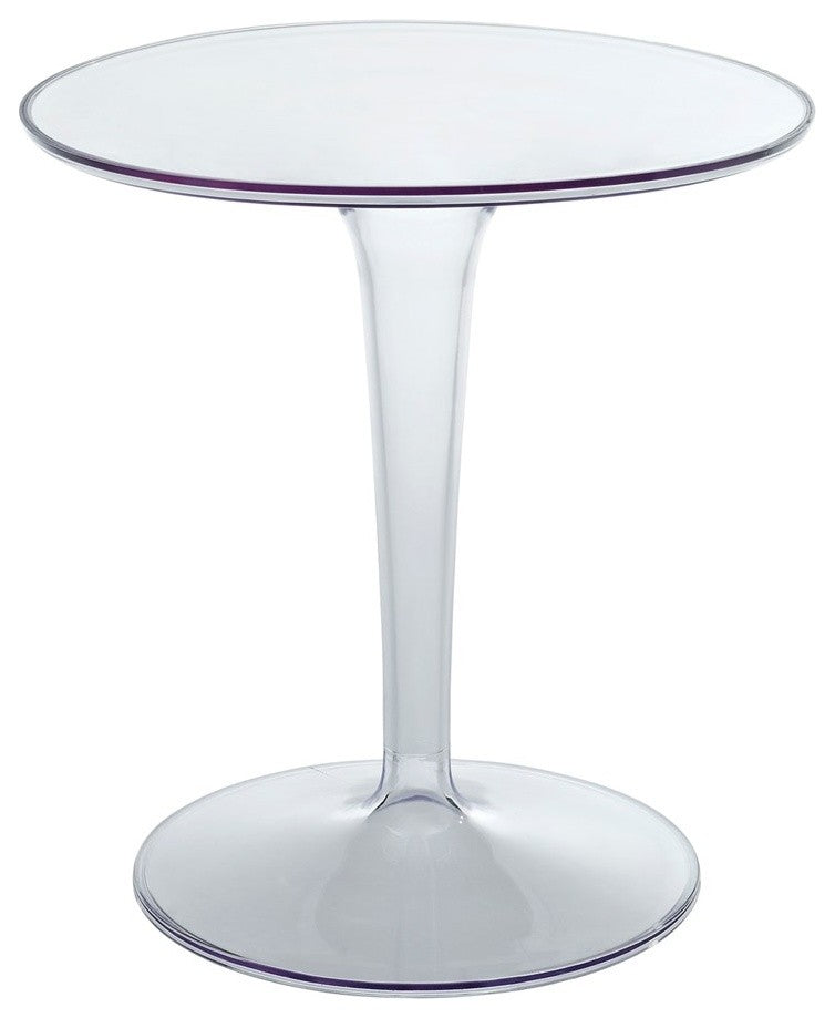Modern Contemporary Living Room Side Table Clear