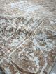 Hand-Knotted Wool Ivory/Copper Transitional Modern Heriz Rug, 7' X 9'