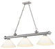 Zlite 2306-3BN-PWH 3-Light Billiard, White