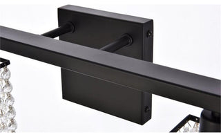 Living District Phineas 4-Light Metal Bath Sconce in Black and Clear