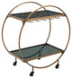 Arc Bar Cart Gold and Black