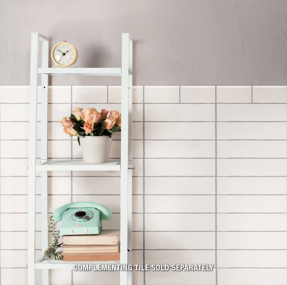 Antic Craquelle Bullnose White Ceramic Wall Trim