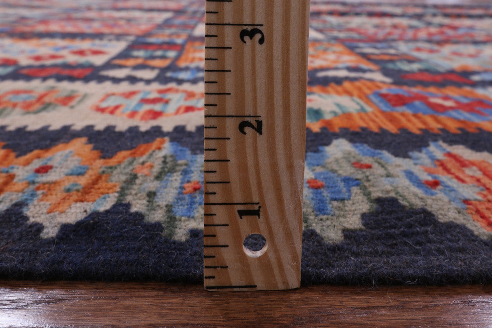 Wool On Wool Reversible Flat Weave Kilim Rug 8' 3" X 9' 9" Q9477