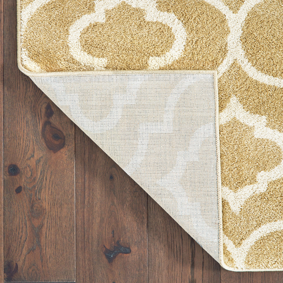 Oriental Weavers Carson Gold/ Ivory Geometric Indoor Area Rug 3'10"X5'5"