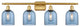 Ballston-Bella 4-Light 36" Bath Vanity Light, Satin Gold, Princess Blue