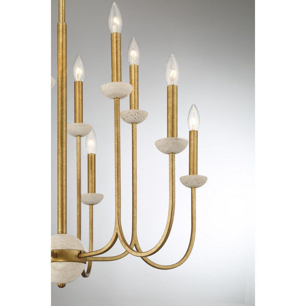 Oakhurst 12-Light Chandelier, Antique Gold