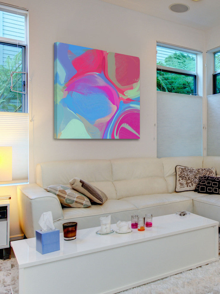 "Shades of Blue" Painting Print on Canvas by Irena Orlov