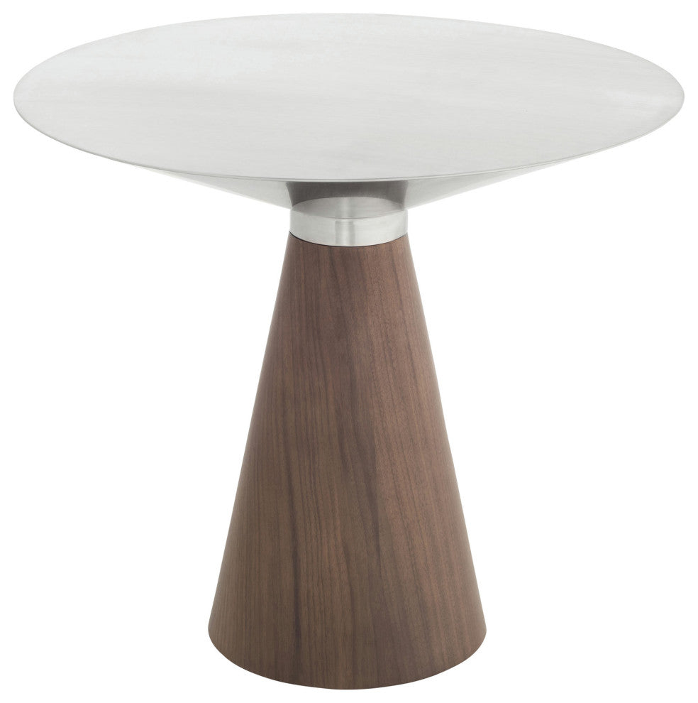 Iris Silver Metal Side Table, HGNA560