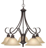 Golden Lighting Lancaster Rubbed Bronze 5-Light Nook Chandelier
