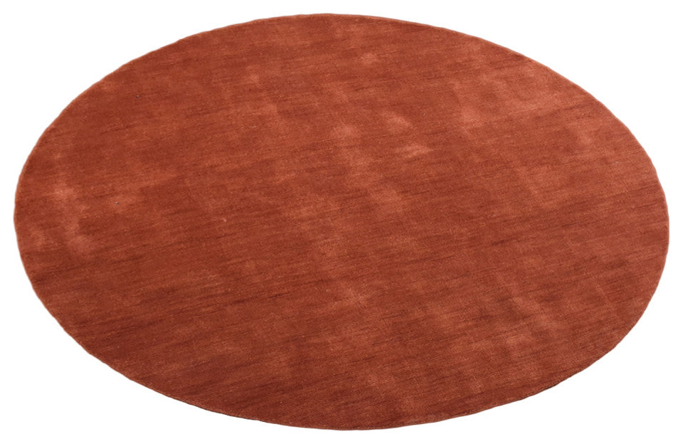 HAND KNOTTED LOOM WOOL ECO-FRIENDLY AREA RUGS - Light Red, Solid Design