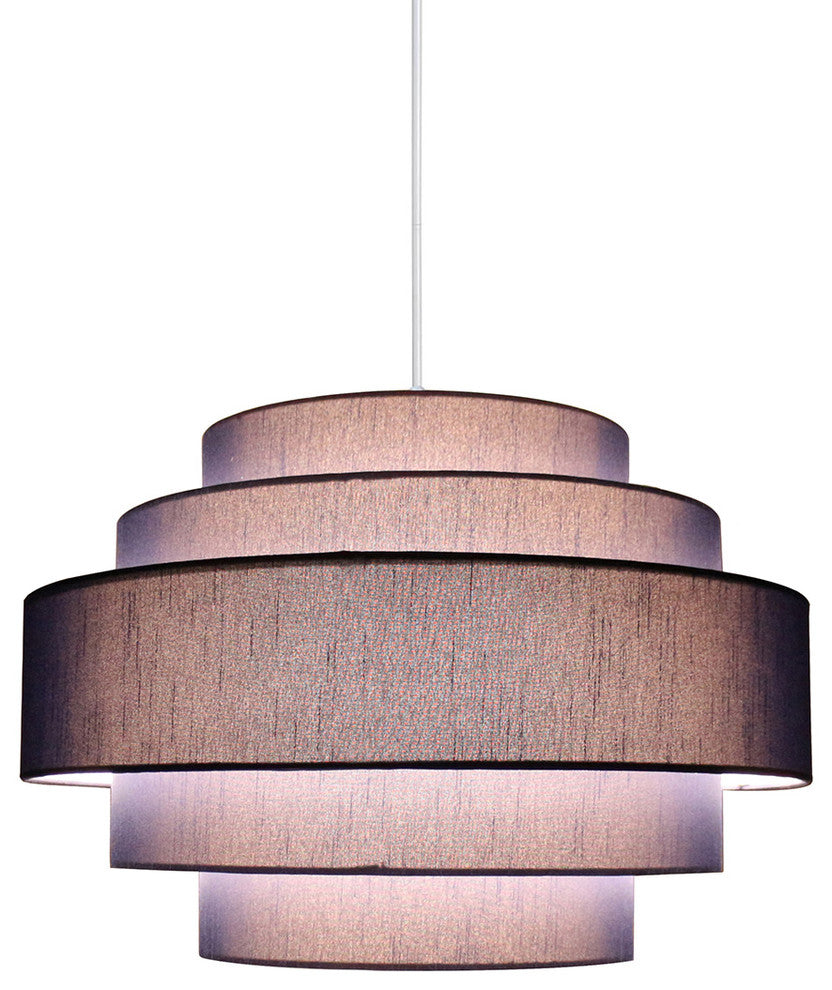 Palladio 5-tier Shade Pendant, 18"x12", Navy Blue