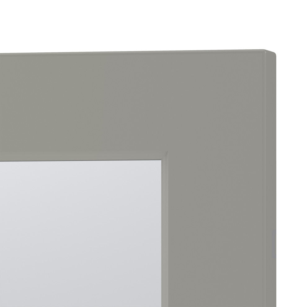 Rectangular MDF Framed Wall Mounted Bathroom Mirror, Grey