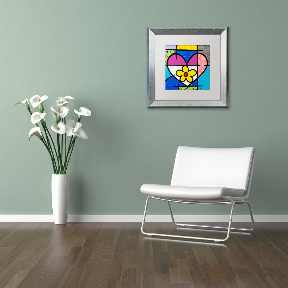 Roberto Rafael 'Big Heart II' Matted Framed Art