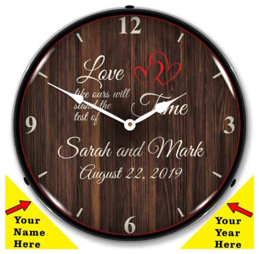 AG20111174 Add Your Name Love Like Ours Clock