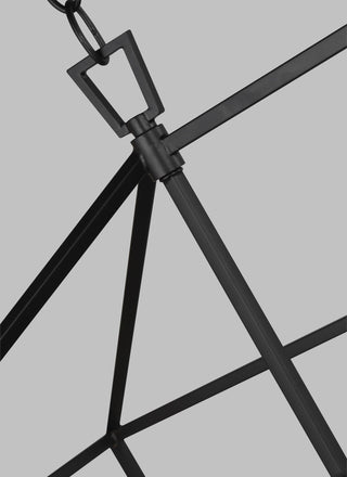 Dianna Five Light Medium Linear Chandelier, Midnight Black