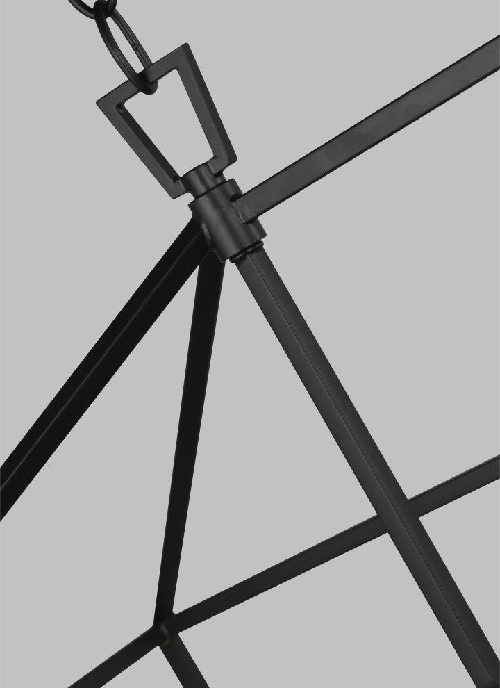 Dianna Five Light Medium Linear Chandelier, Midnight Black