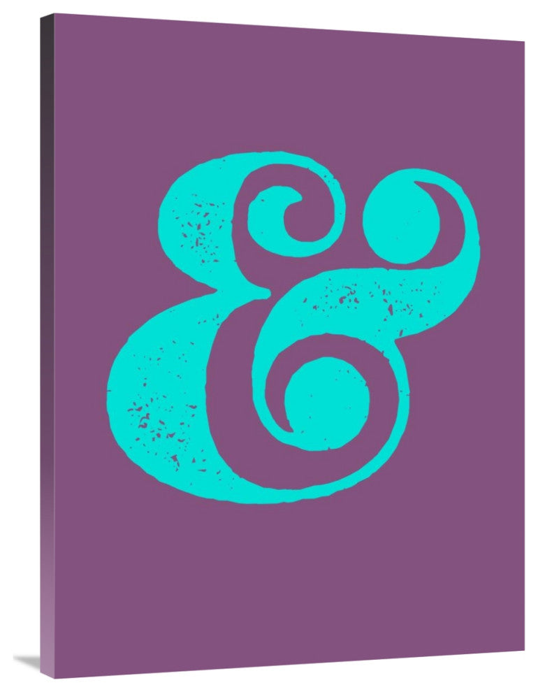 "Ampersand Poster Purple and Blue" Fine Art Print