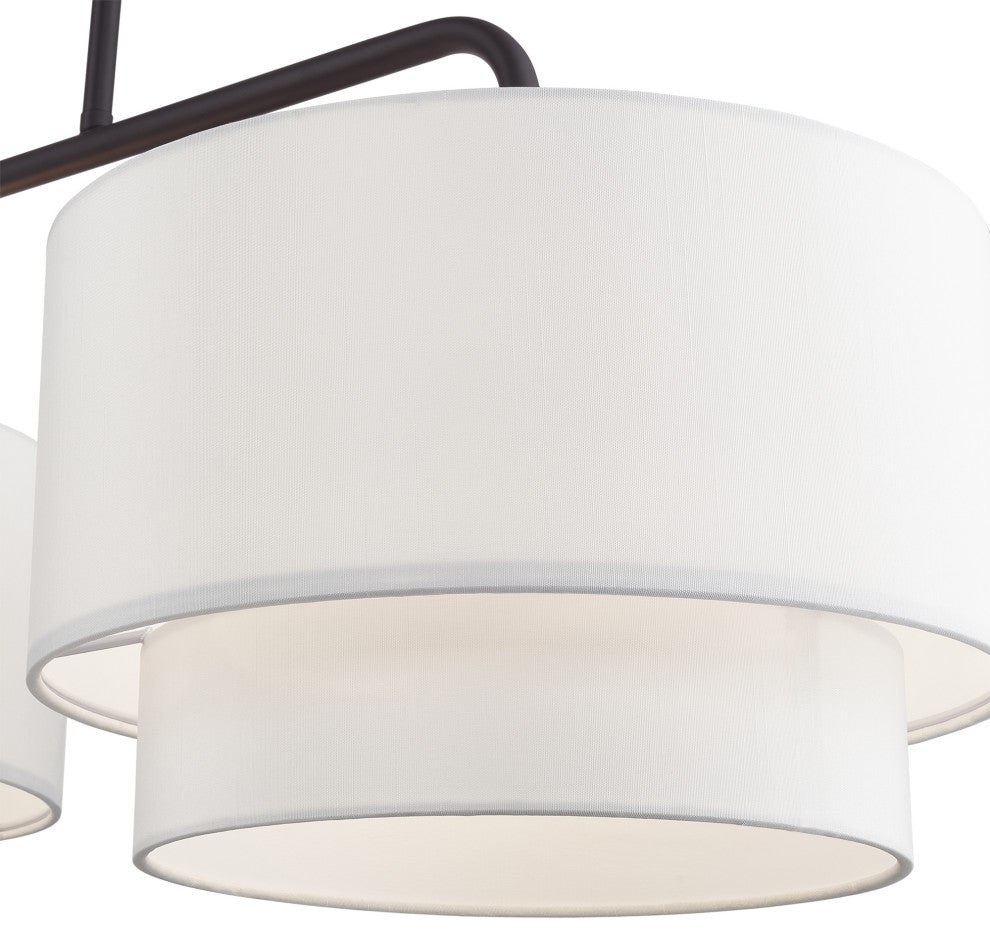 Manorwood 3 Light Bronze Extra Large Linear Chandelier