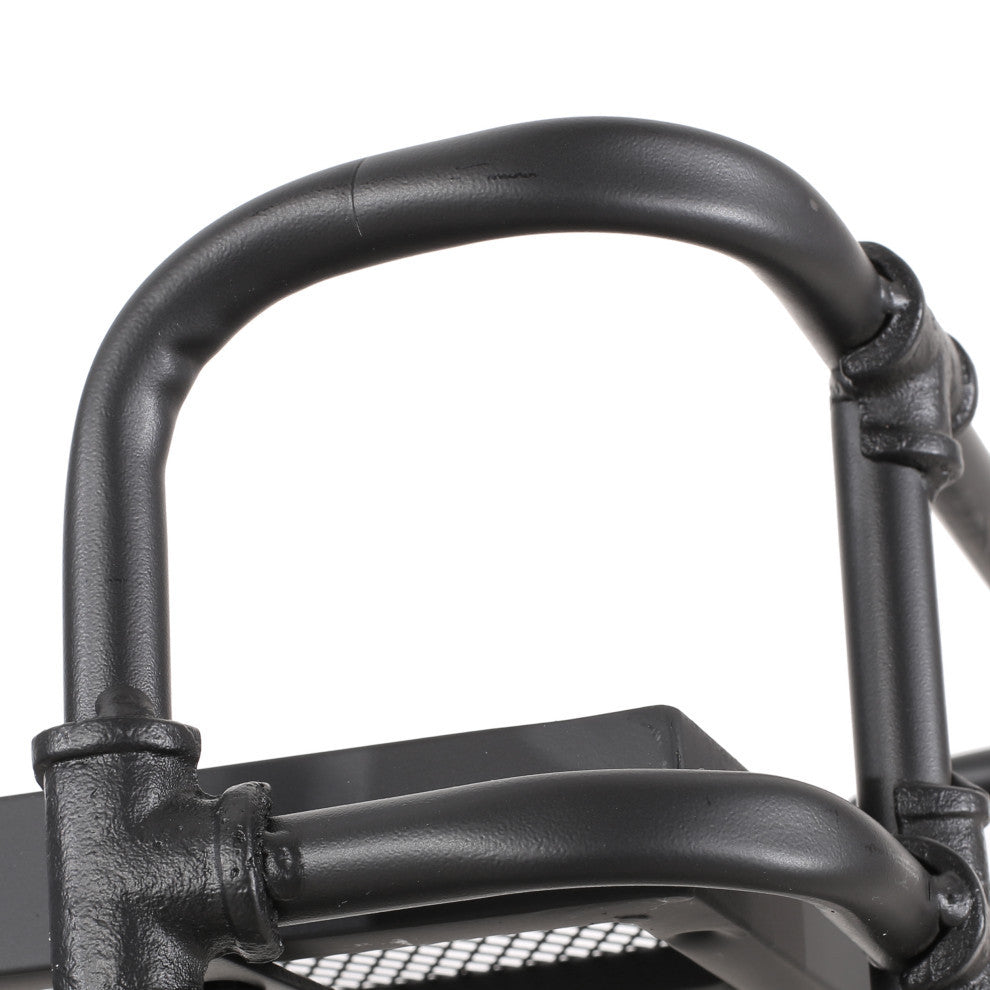 Dwayne Industrial 5 Shelf Iron Mesh Bookcase