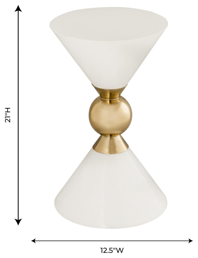 Balhi White Side Table - White