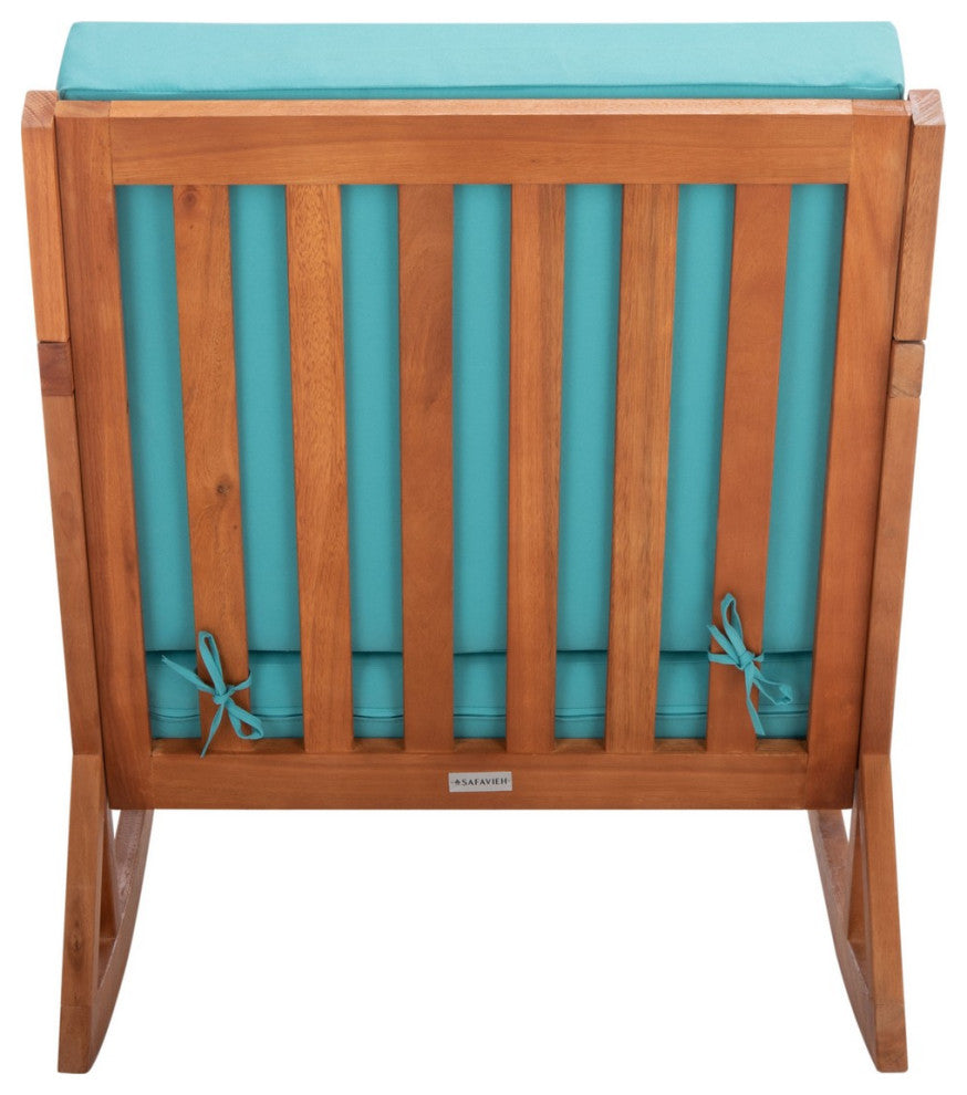 Safavieh Outdoor Vernon Rocking Chair Natural/Aqua