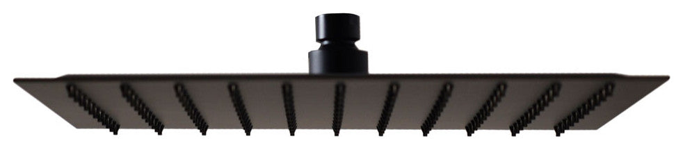 12"x12" Square Thin Shower Head, Matte Black
