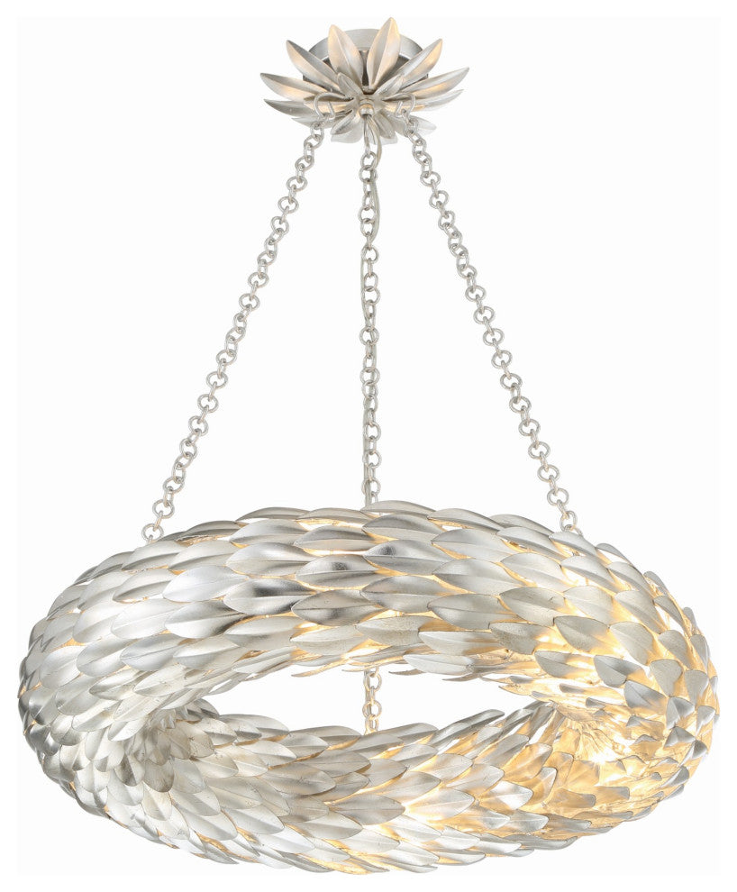 Crystorama Lighting Group 536 Broche 6 Light 24"W Wrought Iron - Antique Silver