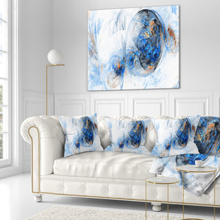 Colored Smoke Dark Blue Abstract Throw Pillow, 18"x18"