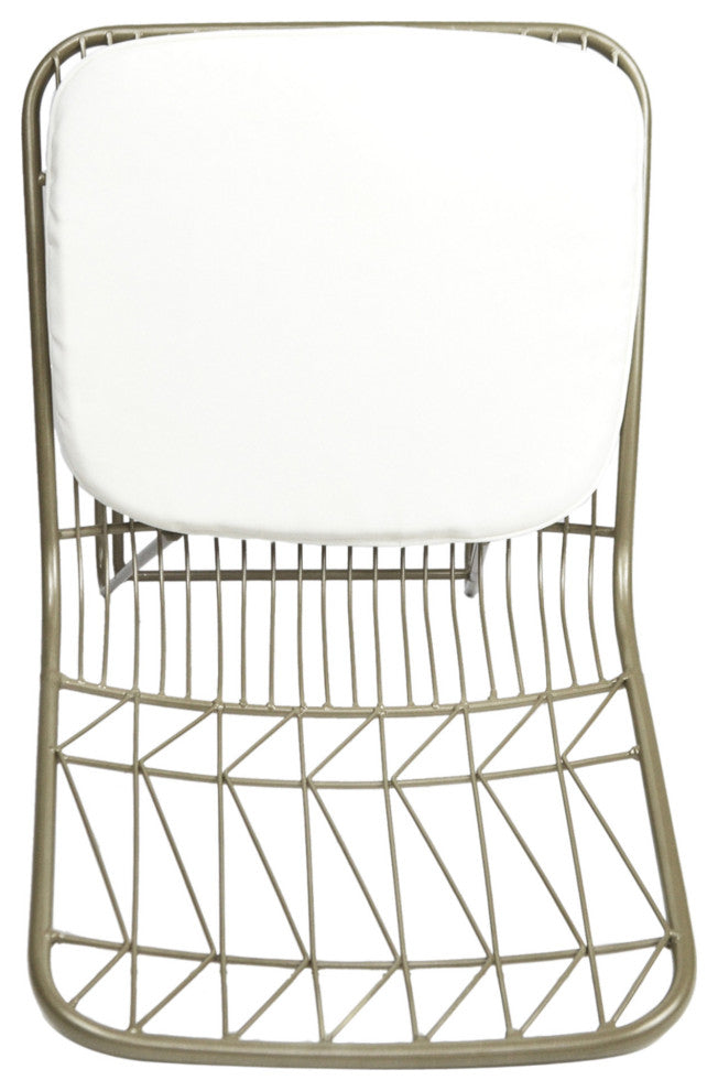 GDF Studio Lilith Indoor Wire Counter Stools with Cushions, Set of 2, Light Brass